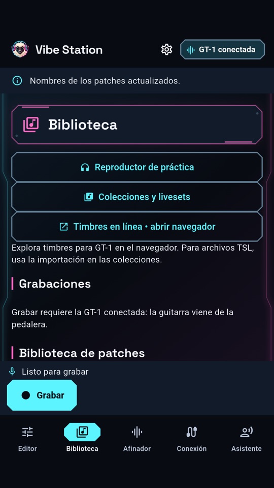 Vibe Station — la biblioteca de sonidos