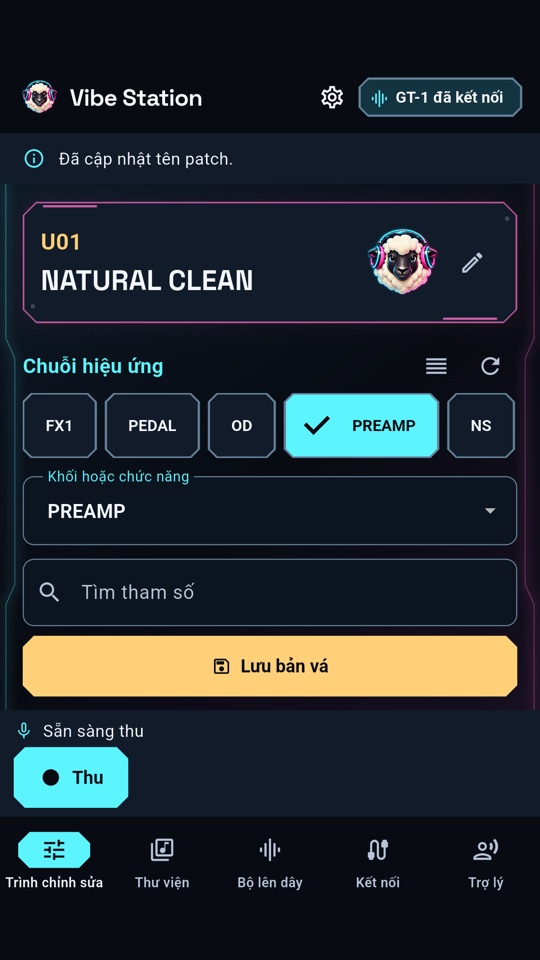 Vibe Station — trình chỉnh sửa tham số